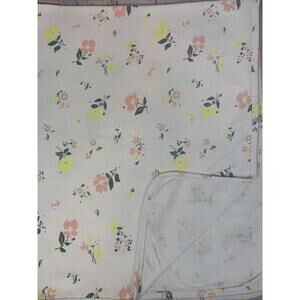 Carters Pink Yellow Floral Swaddle Receiving Blanket 1616
